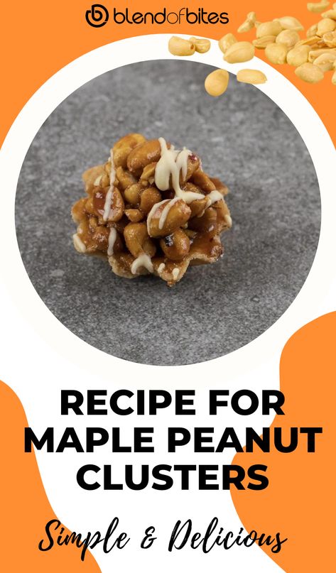 This recipe for Maple Peanut Clusters is simple, delicious, and perfect for the holidays! These clusters are made with only five ingredients and take less than fifteen minutes to make. They're a great way to impress your friends and family this holiday season. More details at www.blendofbites.com Maple Peanut Clusters, Peanut Clusters, Salty Treats, Small Microwave, Flavor Enhancers, Roasted Peanuts, Picky Eater Recipes, Vegan Recipes Healthy, Picky Eaters