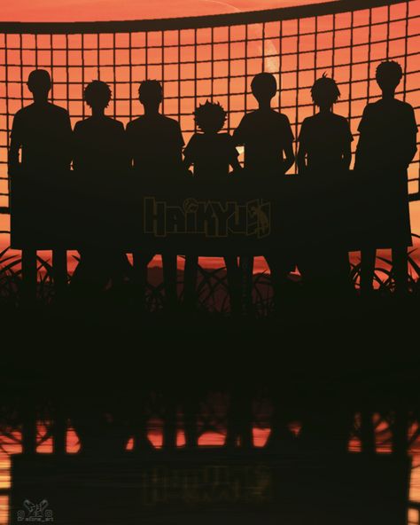 Haikyuu silhouette style wallpaper Editing By me : [ dr.stone_art ] follow me on Instagram and Zedge and Deviantart and Twitter ✔ Haikyuu Silhouette, Wallpaper Editing, Style Wallpaper, Haikyuu Wallpaper, Dr Stone, Stone Art, Follow Me On Instagram, Follow Me, Deviantart