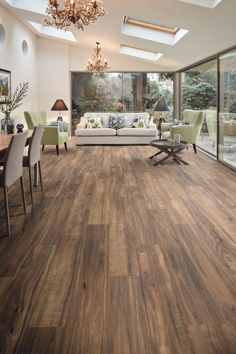 Kilauea Koa LVP flooring shown in an eclectic living room, followed by a close-up angled image. Neutral Floor, Vinyl Wood Flooring, Neutral Flooring, Walnut Floors, Home Styles, Luxury Vinyl Plank Flooring, Shades Of Light, Vinyl Plank Flooring, Luxury Vinyl Plank