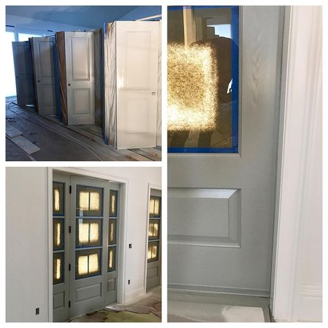 BM Sea haze Bm Sea Haze, Painted Interior Doors, Interior Doors, Interior Paint, The Works, Curb Appeal, Doors Interior, Framed Bathroom Mirror, Bathroom Mirror