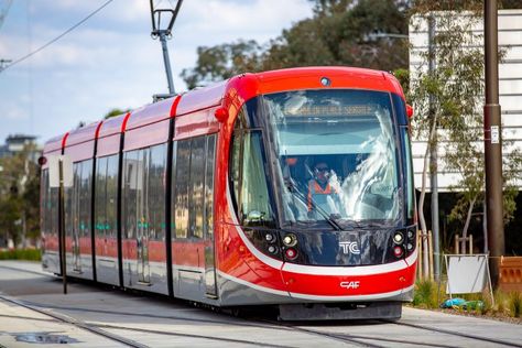 Car collides with light rail vehicle | The RiotACT Light Rail Vehicle, Recycling Facility, On The Corner, Light Rail, Public Transportation, New City, City Streets, Public Transport, Dog Owners