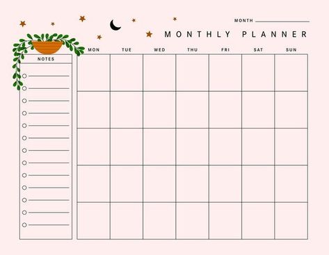 Student Daily Planner, Calendar Illustration, Month Printable, Calendar Week, Week Calendar, Free Planner Templates, Calendar Design Template, Study Planner Printable, Monthly Planner Template