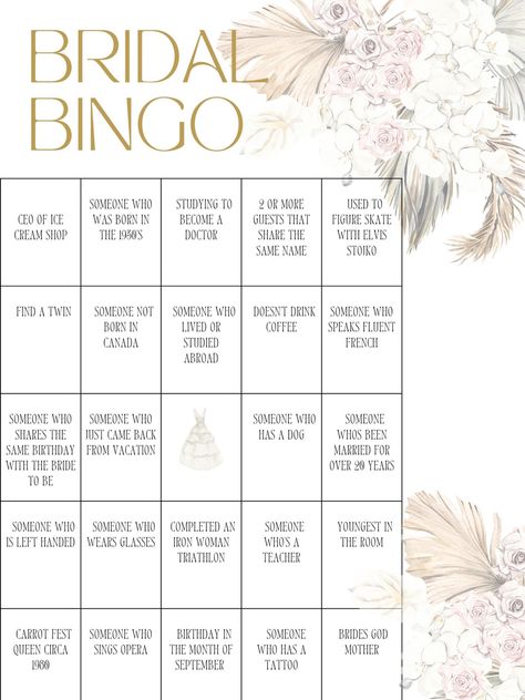 Bride Shower Games Bingo, Bridal Bingo Printable Free, Boho Bridal Shower Games, Bridal Shower Bingo Printable Free, Bridal Shower Boho Theme, Bride Bingo, Bride Shower Games, Bridal Shower Boho, Boho Bachelorette Party