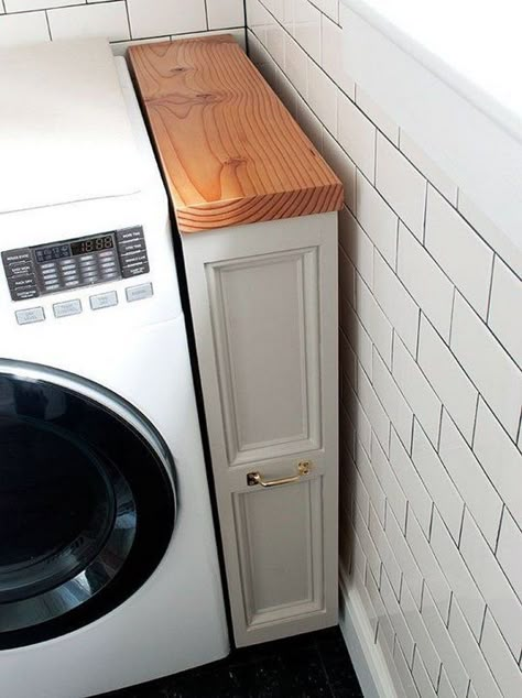 Image on The Owner-Builder Network  http://theownerbuildernetwork.co/ideas-for-your-rooms/home-storage-gallery/super-clever-laundry-room-storage-solutions/ Laundry Room Storage Solutions, Laundry Room Storage Shelves, Relaxing Meditation, Room Storage Diy, Tidy Room, Desain Pantry, Laundry Room Remodel, Laundry Closet, Laundry Room Diy