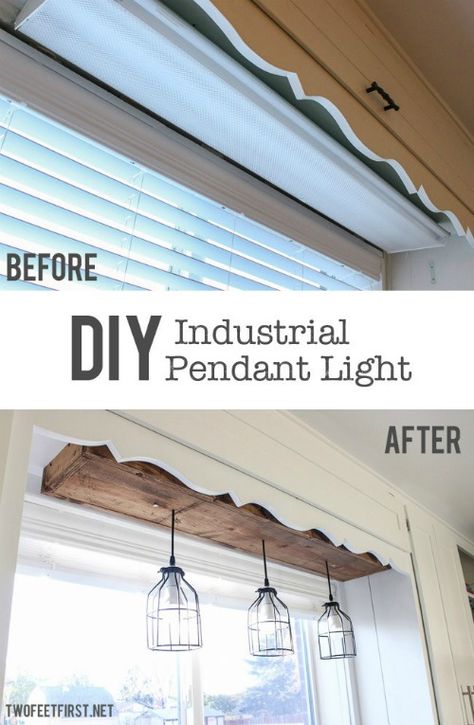 take a stab at this DIY Industrial Pendant Lights  and Inspire Your Joanna Gaines with DIY Fixer Upper Ideas on Frugal Coupon Living. Casa Rock, Diy Pendant Light, Diy Lampe, Kitchen Design Decor, Industrial Pendant, Farmhouse Lighting, Kitchen Redo, Trendy Kitchen, Diy Lighting