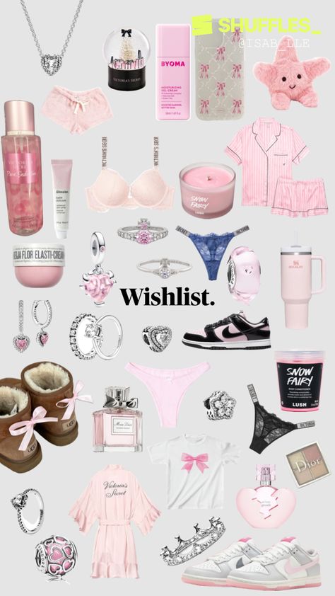 Created by Isab_lle on Shuffles Teen Christmas Wishlist, Girly Christmas Gifts, Easy Christmas Treats, Teen Christmas Gifts, Angels Beauty, Cute Gifts For Friends, Cute Birthday Gift, Cute Christmas Gifts, Pink Girly Things