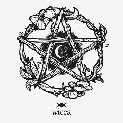 Pentacle Tattoo, Pentacle Art, Wicca Tattoo, Pentagram Tattoo, Fantasy Journal, Gotik Tattoo, Witchcraft Tattoos, Pin Wall, Tattoo Black And White