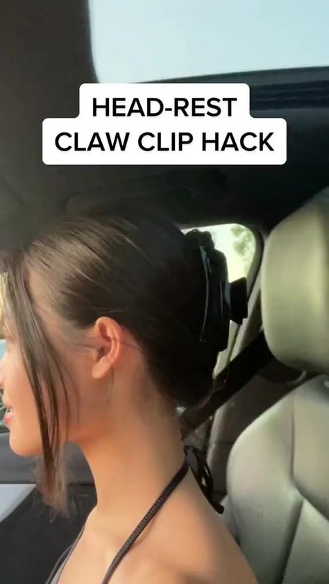 Claw Clip from www.godess.ca | try out this hair hack when your claw clip hits the back of the headrest! #hairtutorial #hairgoals #haircare #hairclips #clawclips #hairoftheday | Godess.ca | Godess.ca · Original audio Nyc Hair Salon, Hair Hack, How To Cut Nails, Clip Hairstyles, Healthy Hair Tips, Hair Up Styles, Claw Clips, Volleyball Hairstyles, In The Car