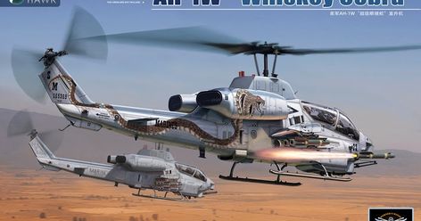 Kittyhawk has got their act together with the announcement of a 48th scale AH-1W "Whiskey" Cobra. This kit should not be too long in the ... Cobra Helicopter, Ah 64 Apache, Close Air Support, Air Fighter, Aircraft Art, Us Marine Corps, Military Helicopter, Vintage Aircraft, Aviation Art