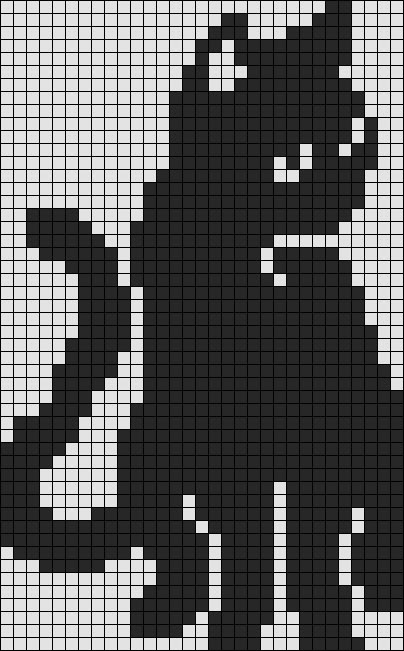 Alpha pattern #168228 | BraceletBook Knit Sweater With Cat, Paw Print Pixel Art, Cat Pixel Grid Crochet, Cat Knitting Chart, Crochet Cat Tapestry, Goth Alpha Pattern, Alpha Grid Pattern, Black And White Alpha Pattern, Cat Pixel Pattern