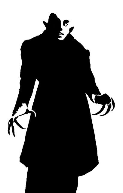 Nosferatu Drawing, Nosferatu Silhouette, Nosferatu Shadow, Nosferatu Tattoo, Vampire Pics, Vampire Silhouette, Nosferatu Art, Horror Silhouette, Old Horror