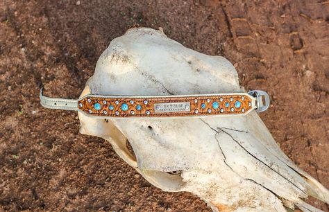 PERSONALIZED Dog Collar // Name Plate Leather and Turquoise Western Leather Dog Collar, Dogs Room, Western Dog Collars, Leather Dog Collar Custom, Dog Needs, Pampered Pooch, Dog Ideas, Dog Rooms, Personalized Dog Collars