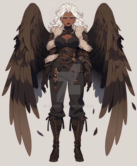 Winged People, Skins Characters, Dnd Character Ideas, D D Character Ideas, Chara Design, Anime Cover Photo, Dnd Ideas, Dnd Art, Dnd Stuff