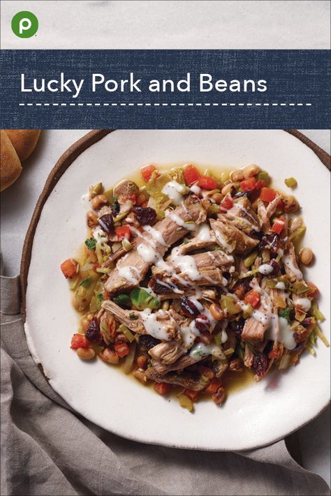 Pork And Beans Recipe, Publix Aprons Recipes, Pork And Beans, Brunch Easter, Publix Recipes, Frugal Recipes, Rustic Recipes, Slow Cooked Meat, Pork N Beans