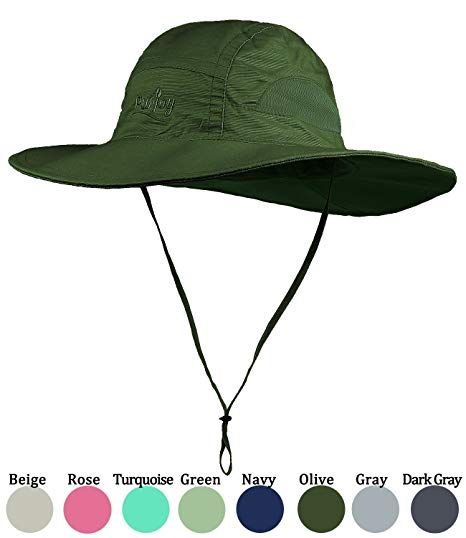 Purjoy Sun Hat for Men & Women, Wide Brim UPF 50+ UV Protection Beach Cap, Breathable Outdoor Boonie Hats with Adjustable Drawstring Design, Perfect for Hiking, Fishing, Camping, Boating, Safari(Olive) at Amazon Women’s Clothing store: Camping Hats For Women, Functional Bucket Hat With Upf 50+ For Camping, Cotton Camping Hat, One Size Fits Most, Brimmed Camping Hat With Upf 50+, Adjustable Upf 50+ Bucket Hat For Camping, Adjustable Upf 50+ Bucket Hat For Fishing, Straw Visor, Gardening Hat, Mens Sun Hats