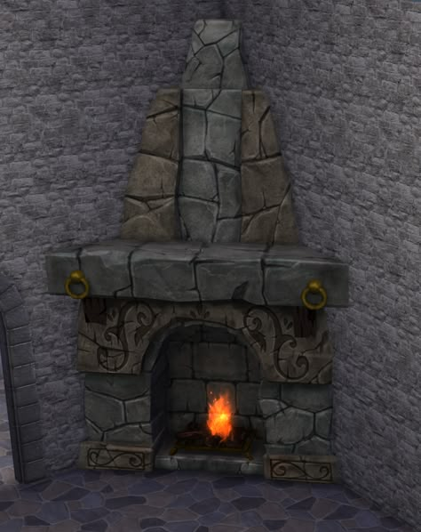 Fireplace Medieval, Alt Sims, Sims 4 Cc Medieval, Sims Historical, Ts4 Medieval, Medieval Bed, Sims 4 Medieval Cc, Ultimate Decades Challenge, Sims 4 Build Buy Cc