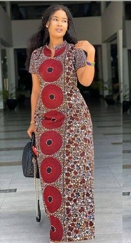 Buy African women clothing | Bespoke traditional designs - Afrikrea Africa Fashion Woman Dress Long, Africa Fashion Traditional Woman Dresses, Latest African Fashion Dresses Kitenge, Kaftans Dresses Modern, Classy Ankara Styles, Ankara Dress Designs, African Attire Dresses, African Fabric Dress, Long African Dresses