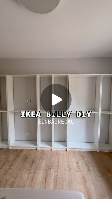 Lawn Leisure Lounge on Instagram: "IKEA BILLY ✨ DIY Built-in Closet by @villa_karole #ikea #ikeahack #IkeaHomeDecor #homeorganization #homeorganizationtips #diyproject" Ikea Shelving Wall, Ikea Diy Office Storage, Ikea Built In Library, Bookcase Wall Ikea, Built In Shelves Living Room Makeover, Closet With Billy Bookcase, Wall Cabinet Built Ins, Ikea Hack Study Home Office, Ikea Billy Bookcase Wardrobe Hack