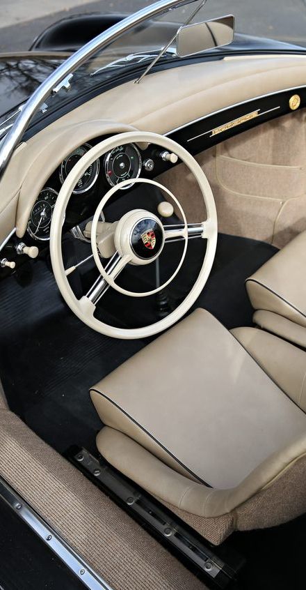 Porsche 356 Speedster Porsche 356 Interior, Porsche Speedster, Porsche 356 Speedster, 356 Speedster, Old Vintage Cars, Vintage Porsche, Vw Porsche, Classic Sports Cars, Volkswagen Bus