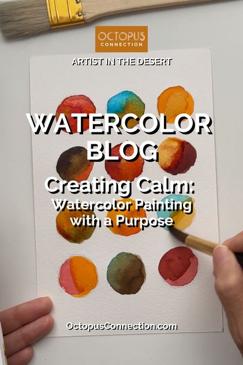 watercolor blog to learn how to create calm with watercolor painting Watercolor Therapy Activities, Watercolor Art Therapy Activities, Watercolor Blog, Art Therapy Activities, Therapy Activities, Creating A Blog, Creative Activities, For A Reason, Art Therapy