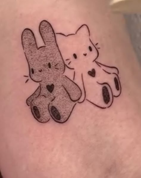 Polar Opposite Tattoos, Aggretsuko Tattoo, Tiny Cute Tattoos, Single Tattoos, Silly Tattoos, Japan Tattoos, Cool Tattoos Ideas, Tattoo Flash Ideas, Easy Tattoos