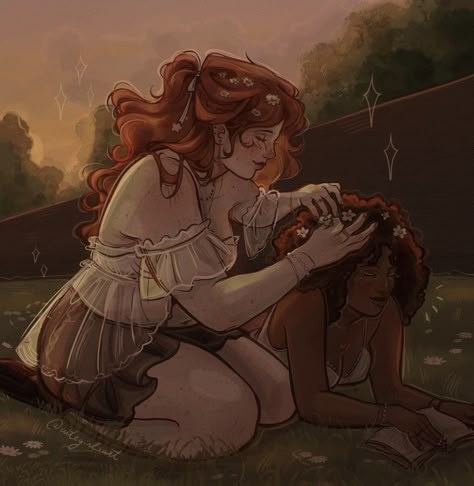 Mary And Lily, Warm Color Palette, Evans Art, Marauders Fan Art, Drawing Procreate, Lily Potter, Black Sisters, All The Young Dudes, Lily Evans