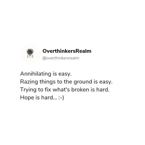 Loki. Sometimes, the hardest part is choosing hope over destruction. Let's focus on rebuilding and fixing what's broken. 💪💚 . . . . . #Rebuild #FixWhatsBroken #Hope #StayStrong #PositiveVibes #OverthinkersRealm #Motivation #Inspiration #Resilience #KeepGoing Choose Hope, The Hardest Part, Hard Part, Keep Going, Motivation Inspiration, Focus On, Loki, Positive Vibes, Let It Be