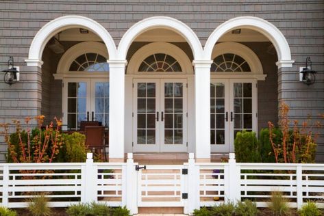 5 Steps for Enhanced French Door Security - Bob Vila French Doors Security, Hinged Patio Doors, Window Restoration, Tinted House Windows, Door Dimensions, French Doors Patio, Grey Houses, Timber Door, Window Trim