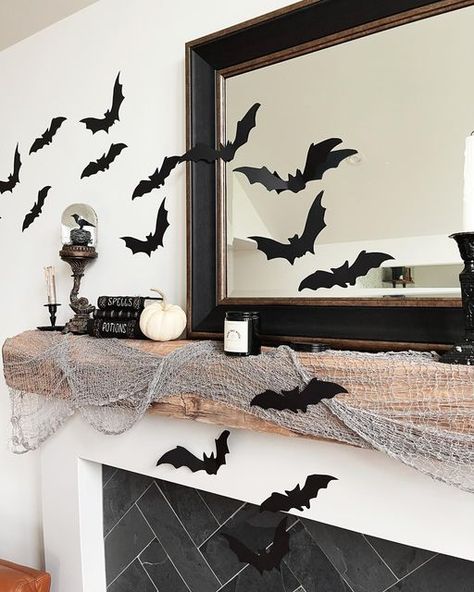 Home Decor Shop on Instagram: "1 more day until Halloween 🎃 💀 What’s everyone dressing up as this year?! We love seeing all of the spooky decor going around the ‘gram but especially so when our products are tagged! We’ve still got a few of these cute Halloween candles left AND they’re on super sale. Snag one now for next year (they smell SO yummy)! After tomorrow they’ll be gone! Tap the pic to shop! 🦇 🦇 🦇 🦇 ���🦇 #interiordesign #lovelivinghere #openconcept #mycuratedsquares #prettylittl Halloween Picture Ledge, Halloween Mantel Decor, Days Until Halloween, Halloween Mantel, Picture Ledge, Home Decor Shop, Mantel Decor, Halloween Candles, Spooky Decor