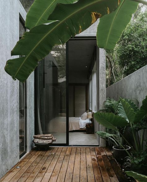 Wabi Sabi Exterior, Concrete Loft, Wabi Sabi House, Modern Wabi Sabi, Farm Villa, Hidden Oasis, Bali Decor, Loft Inspiration, Casa Cook