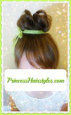 Tinker Bell Hair, Film Peter Pan, Disney Hairstyles, Halloween Hairstyle, Faux Bangs, Pumpkin Hair, Disney Princess Hairstyles, Belle Hairstyle, Tinker Bell Costume