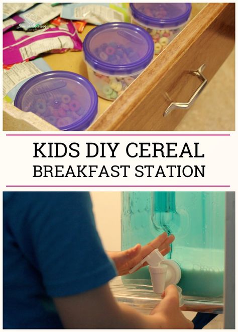 Cereal Station, Breakfast Station, Mamie Van Doren, Diy Breakfast, Crafts For Teens To Make, Kid Hacks, Monkey Business, Kool Aid, Kids Diy