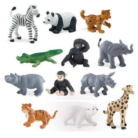 Safari Ltd TOOBS Zoo Babies, Contents - Have 2 packages will spray paint Planet Zoo Monkey Habitat, Zoo Merchandise Products, Jungle Stuffed Animals, Baby Zoo Animals, Monkey Zoo Exhibit, Zoo Toys, Animal Flashcards, Baby Quiet Book, Circus Animals