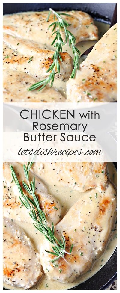 Chicken With Rosemary, Rosemary Butter, Rosemary Recipes, Delicious Chicken Breast Recipes, Chicken Breast Recipes Baked, Chicken Dishes Easy, Breaded Chicken Breast, Rosemary Chicken, Turkey Dishes