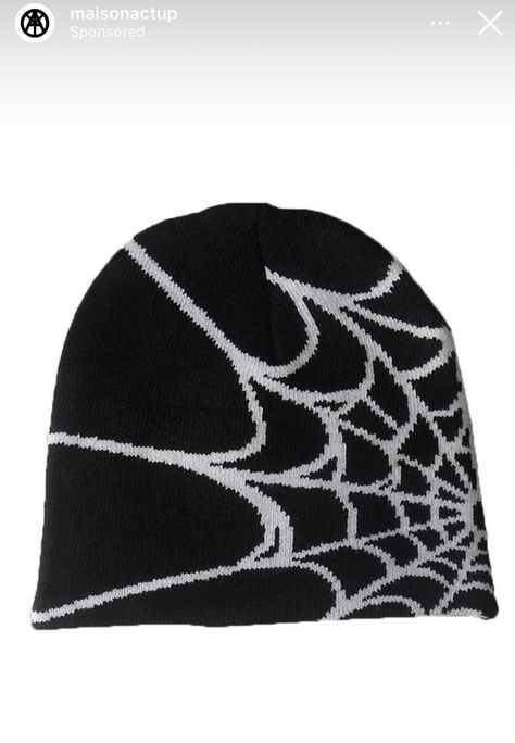 Beanies For Men, Cool Beanies, Mohair Fabric, Y2k Accessories, Cute Beanies, The Spider, Cool Hats, Dream Clothes, Spider Web