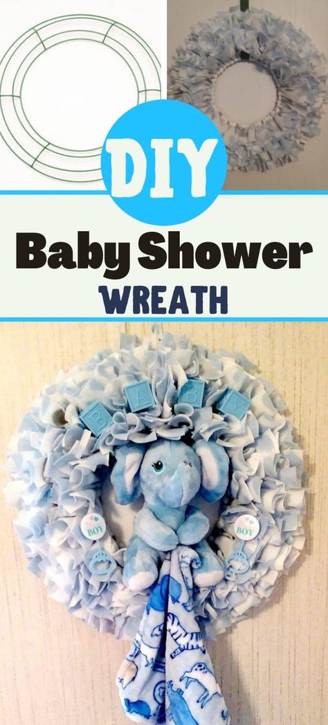 Wreaths For Baby Boy, Baby Wreaths, Baby Boy Rag Wreath, Baby Boy Door Wreath, Baby Shower Wreaths, Baby Shower Wreaths For Boys, Baby Wreath Ideas, New Baby Wreath, Baby Door Wreaths