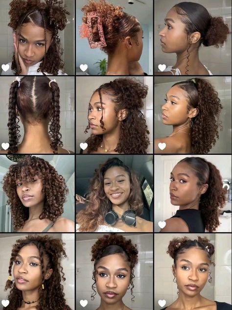 Curly Hairstyles Images, 4c Hairstyles For The Pool, Dama Hair Styles, Cute Hairstyles For Coily Hair, 3b Hairstyles For School, Hairstyles For Tight Curly Hair, Long 3b Curly Hair Hairstyles, Coily Curly Hairstyles, Curly Hair Bun Styles Natural Curls