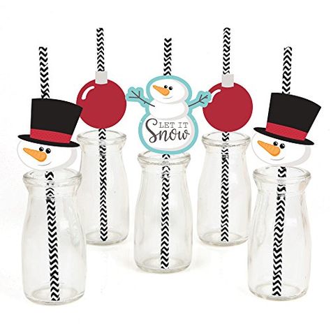 Let It Snow Paper Straw Decor - Snowman - Holiday & Chris... https://smile.amazon.com/dp/B01M6W4KA1/ref=cm_sw_r_pi_dp_x_xuJcAb46A5GMA Straw Decor, Diy Christmas Party, Straw Decorations, Gingerbread Party, Easy Party Decorations, Diy Party Supplies, Party Straws, Gingerbread Christmas, Buffalo Plaid Christmas