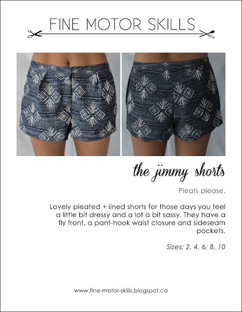 Jimmy Shorts - I originally found this great project on freeneedle.com along with 1,000s of other free sewing and craft ideas! Circle Skirt Calculator, Childrens Party Dresses, Summer Sewing Patterns, Shorts Pattern Free, Girls Dress Pattern Free, Suit Sewing Patterns, Party Dress Patterns, Pencil Skirt Pattern, Sewing Shorts