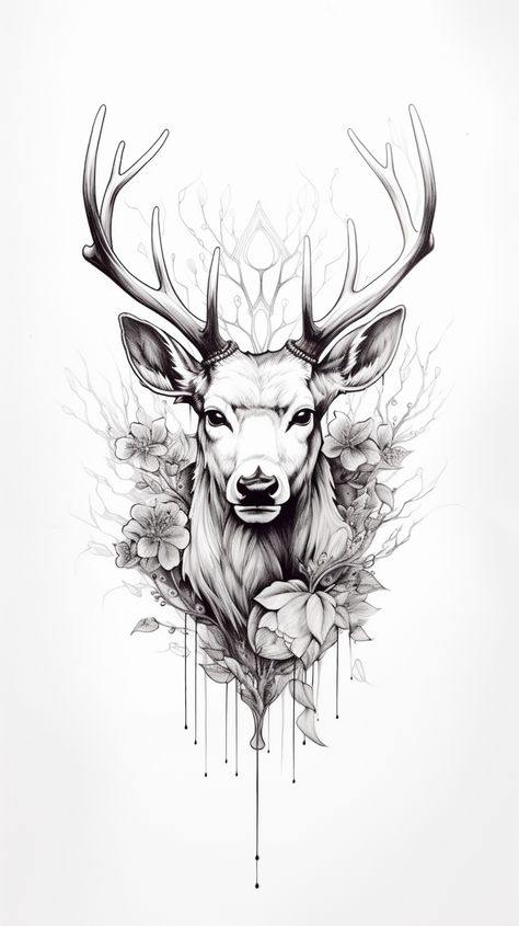 Discover the beauty of minimalism with our deer antler tattoo inspiration! Dive into the refined elegance of nature on our Telegram channel. Subscribe to explore the subtle artistry that captures the essence of deer in minimalist design. #AntlerElegance #MinimalistDeer #Tattoo #TatooIdeas #TattooArt #BodyArt #FreeInk #FreeInkArt Deer Nature Tattoo, Women Deer Tattoo, Deer Head Tattoo Design, Deer Tattoo Drawing, Deer Tattoo Stencil, White Stag Tattoo, Scottish Stag Tattoo, Deer Head Tattoo For Women, Celtic Deer Tattoo