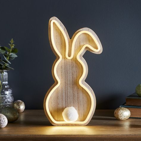 Pastel Wreath, Bunny Shape, Neon Flex, Darkness Falls, Bunny Tail, Easter Centerpieces, Neon Glow, Kids Lighting, Fine Woodworking