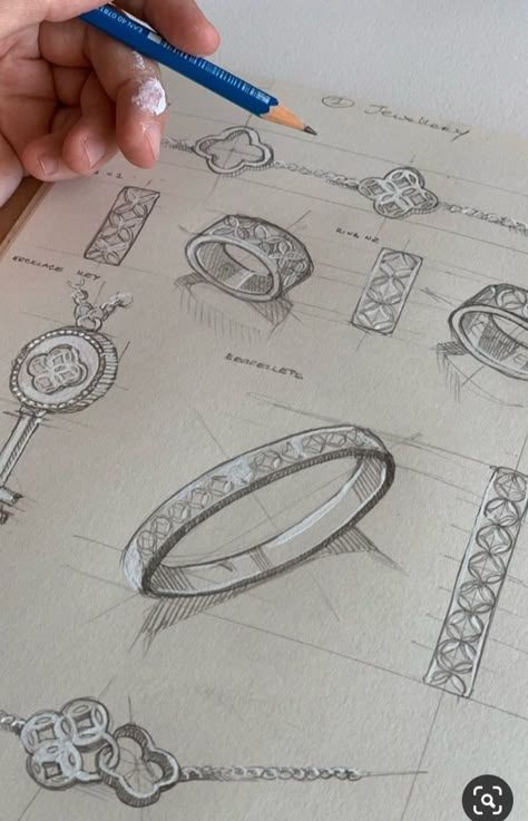 Jewelry Sketches, Ring Sketch, Jewel Drawing, Jewelry Sketch, Jewelry Rendering, Art Jewelry Design, Jewellery Design Sketches, Jewelry Editorial, Jewelry Design Drawing