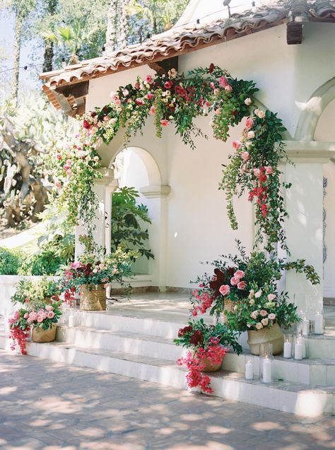 Floral Arch Garden Wedding California, Sycamore Trees, Aisle Decorations, Martha Weddings, Ceremony Chairs, Indoor Wedding Ceremonies, Wedding Ceremony Arch, Ceremony Design, Floral Event Design