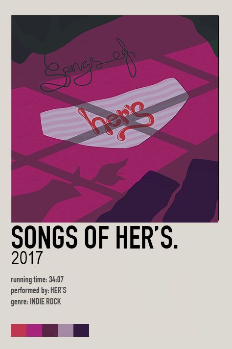 Songs of Her's - Her's (2017) Minimal Posters, Minimalist Music, Album Wall, Music Poster Ideas, Posters To Print, Posters For My Room, Cool Album Covers, Album Posters, Polaroid Posters