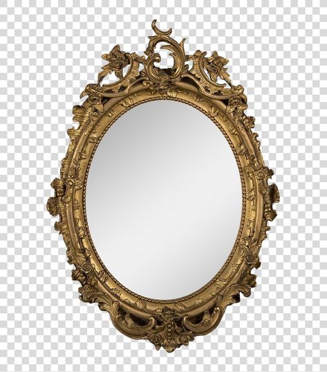 Photography Mirror, Antique Luxury, Art Glass Ornaments, Oval Picture Frames, Mirror Antique, Frame Png, Old Fashioned Glass, Free Sign, Color Help