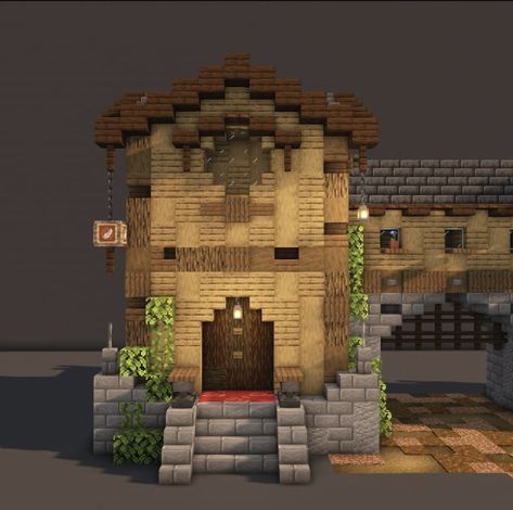 Minecraft Wall Designs, Minecraft Building Designs, Minecraft Steampunk, Wooden Gate, Minecraft Structures, Bangunan Minecraft, Minecraft House Plans, Minecraft Cottage, Minecraft House Tutorials