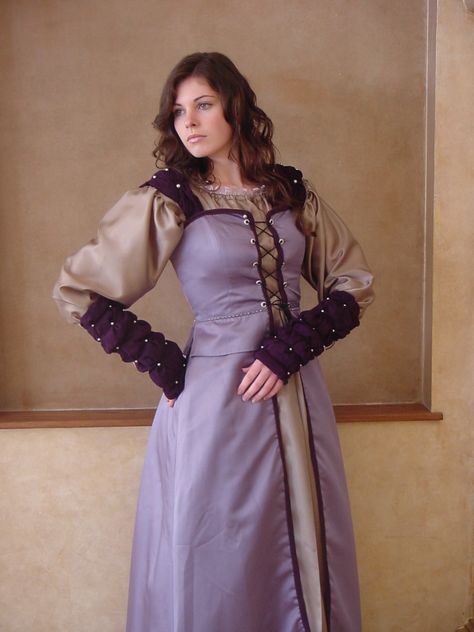 Purple Medieval Dress, Fantasy Costume Design, Cottage Fashion, Scandinavian Dress, Lady Morgana, Build A Character, Lady Amalthea, Evil King, Medieval Character