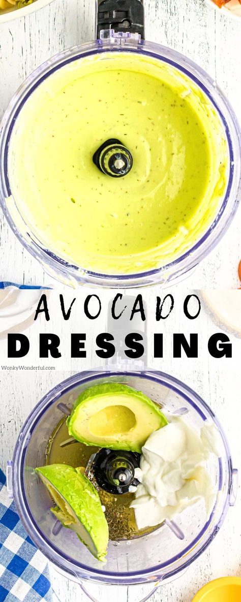 Avocado Lemon Dressing, Diy Avocado Dressing, Avocado Mayo Dressing, Avocado Dressing For Salad, Guacamole Dressing Recipe, Simple Avocado Dressing, Pasta Avocado Salad, Easy Avocado Dressing, Avacodo Dressing For Salad