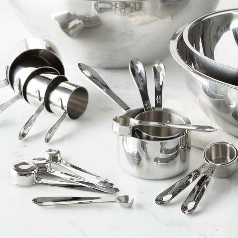 The Best Measuring Cups for All of Your Baking Needs Stainless Steel Measuring Cups, Measuring Cups And Spoons, Measuring Ingredients, Measuring Cups & Spoons, Table Setting Inspiration, Easter Gifts For Kids, Kitchen Shop, Kitchen Equipment, Spoon Set