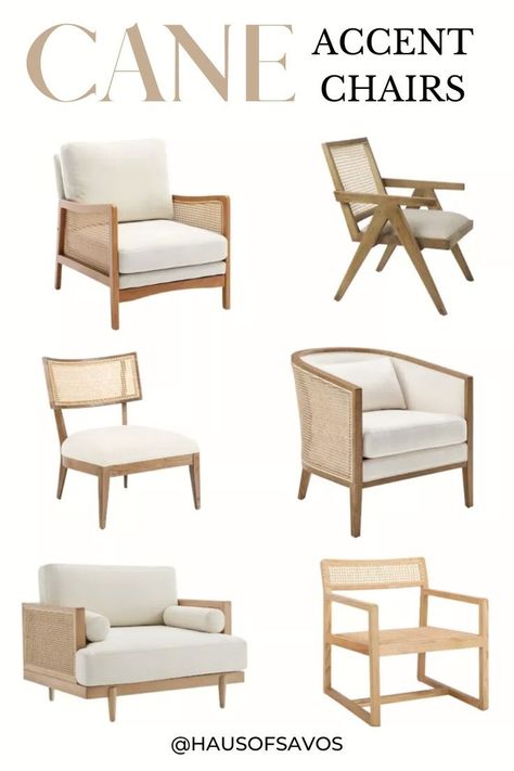 Boho Accent Chairs For Living Room, Cognac Accent Chair, Rattan Chair Living Room, Cane Accent Chair, Boho Chairs, Boho Accent Chair, Modern Living Room Seating, Rattan Accent Chair, Clay Star